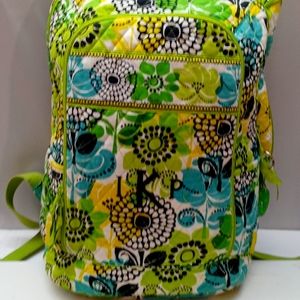 Vera Bradley Grand Backpack, Midnight Blues Retired Pattern, Floral